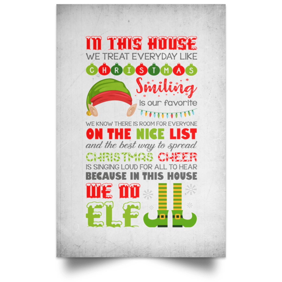 ViticStore™ We Do ELF On The House  – Christmas canvas for decor, gift for family, home decoration, christmas canvas, christmas gift