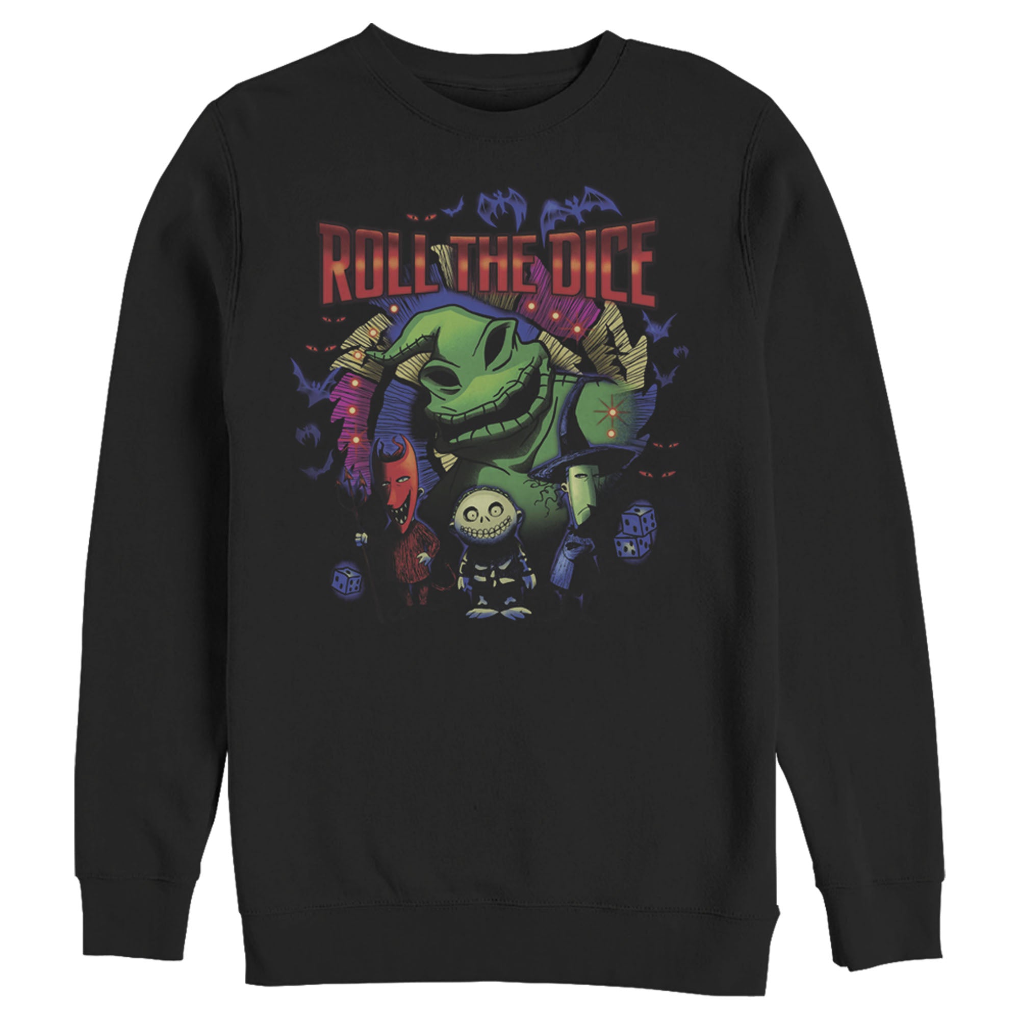 Men’S The Nightmare Before Christmas Halloween Oogie Roll The Dice Sweatshirt