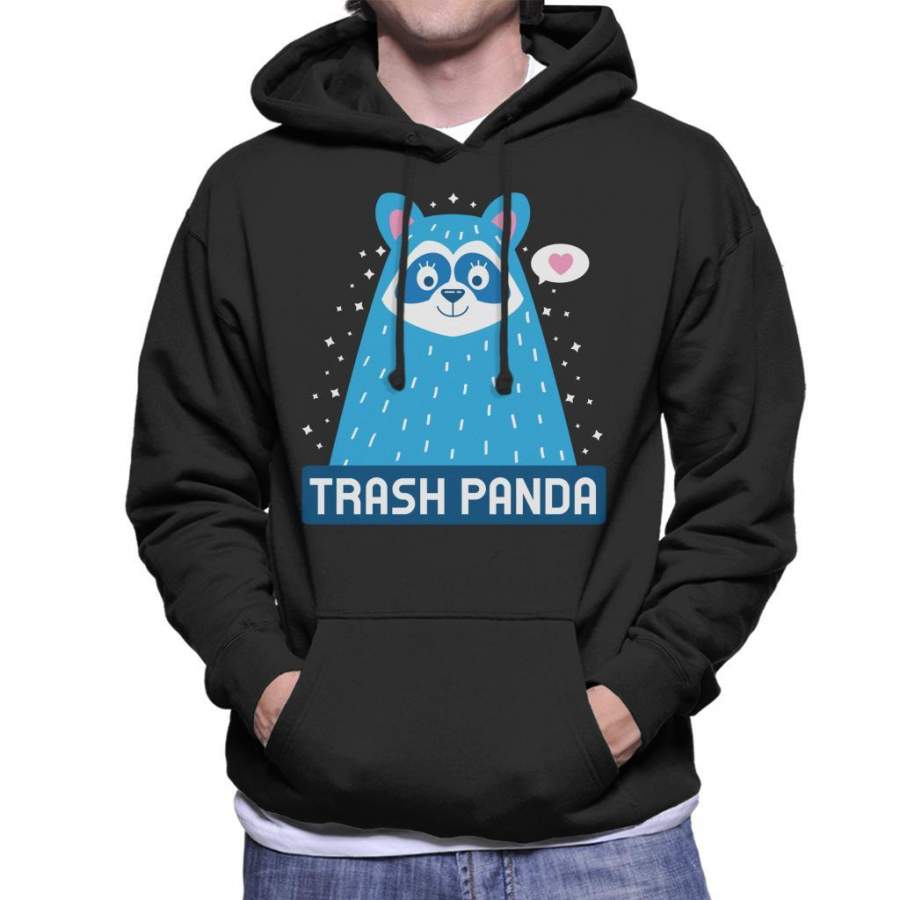 Trash Panda Cute Raccoon Men’s Hooded Sweatshirt