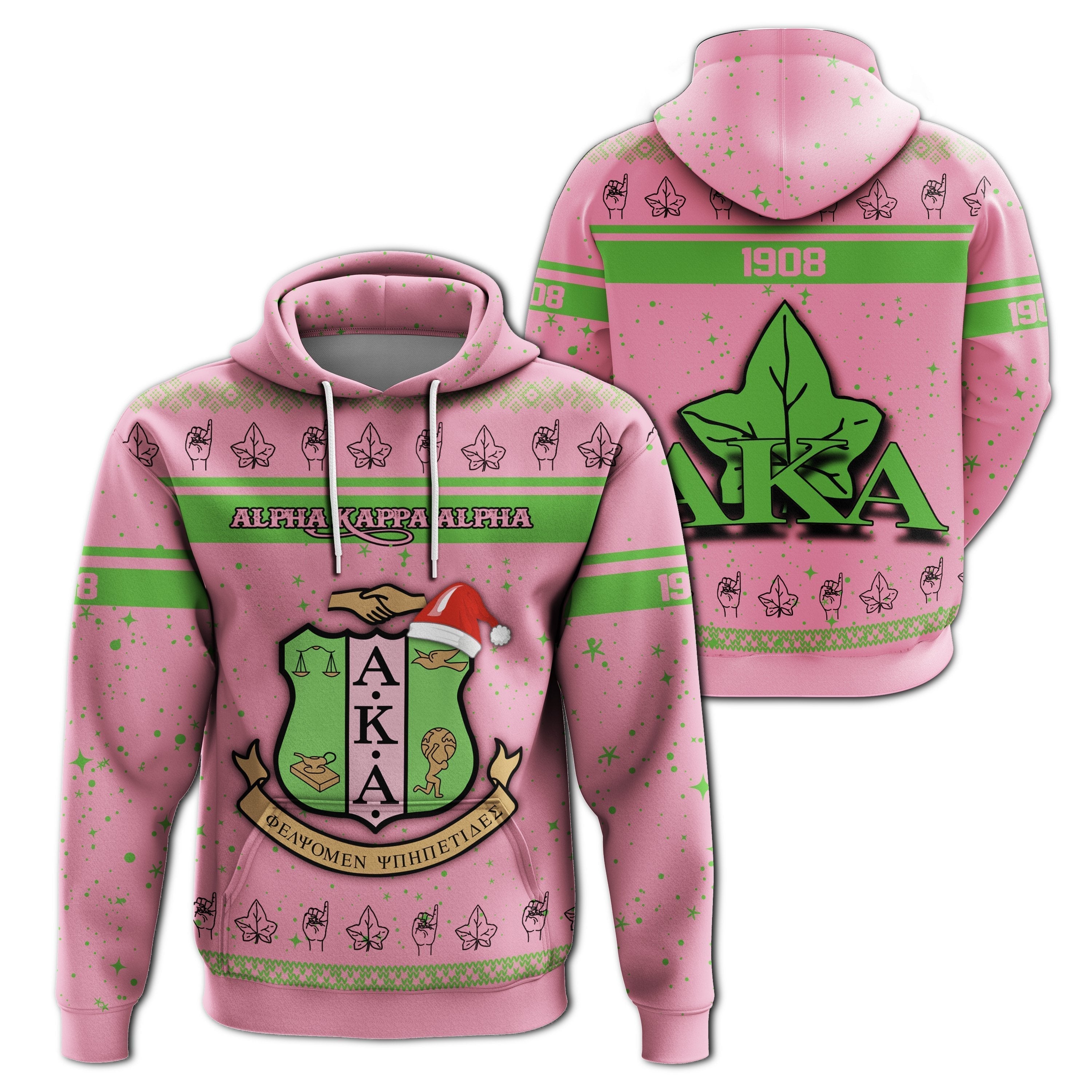 Alpha Kappa Alpha Christmas Pullover Hoodie