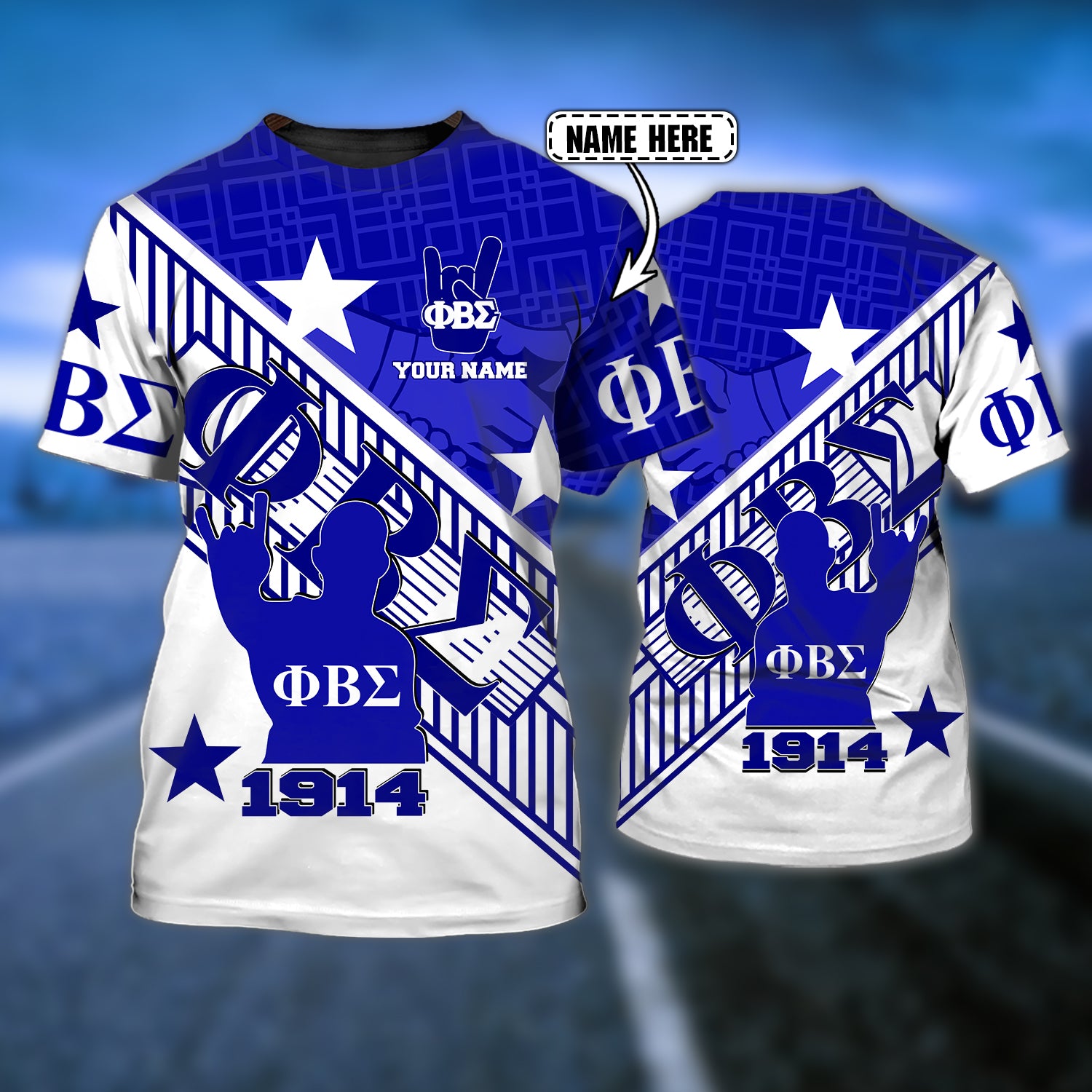 Phi Beta Sigma – Personalized Name 3D Tshirt – Qb95