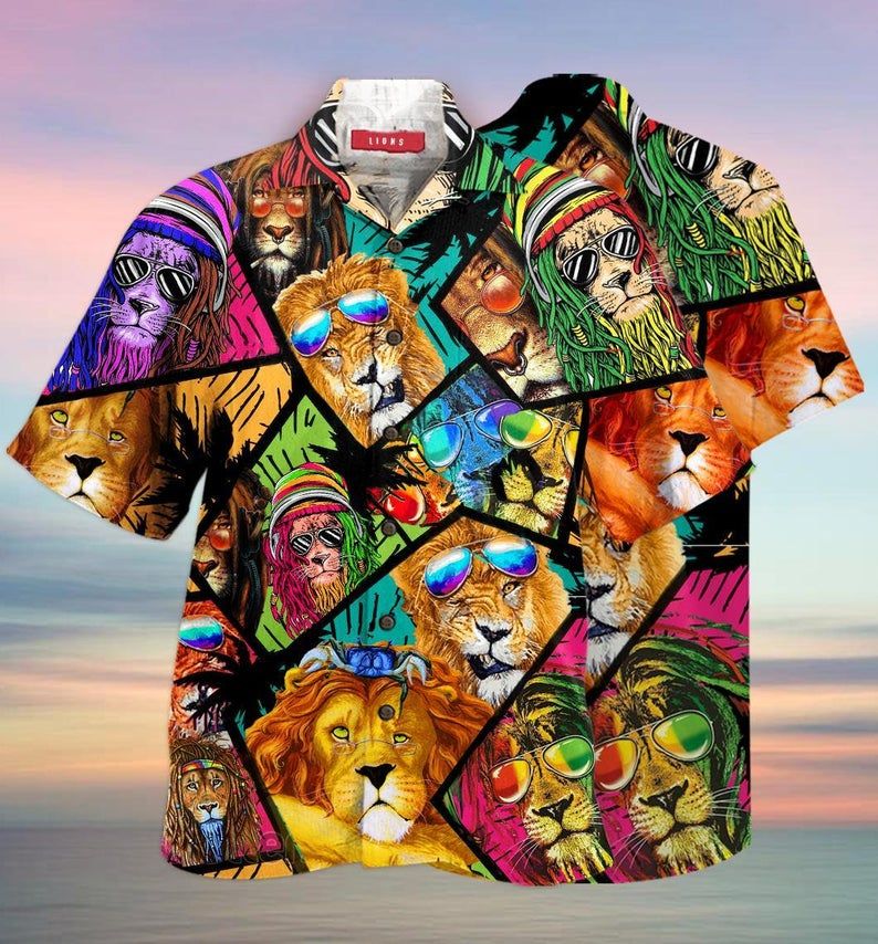 Lion Multicolor Nice Design Hawaii Shirt Ha107199