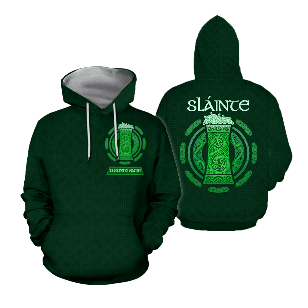 Personalized Irish Saint Patrick’S Day 3D Printed Slante Drink Beer Shirt