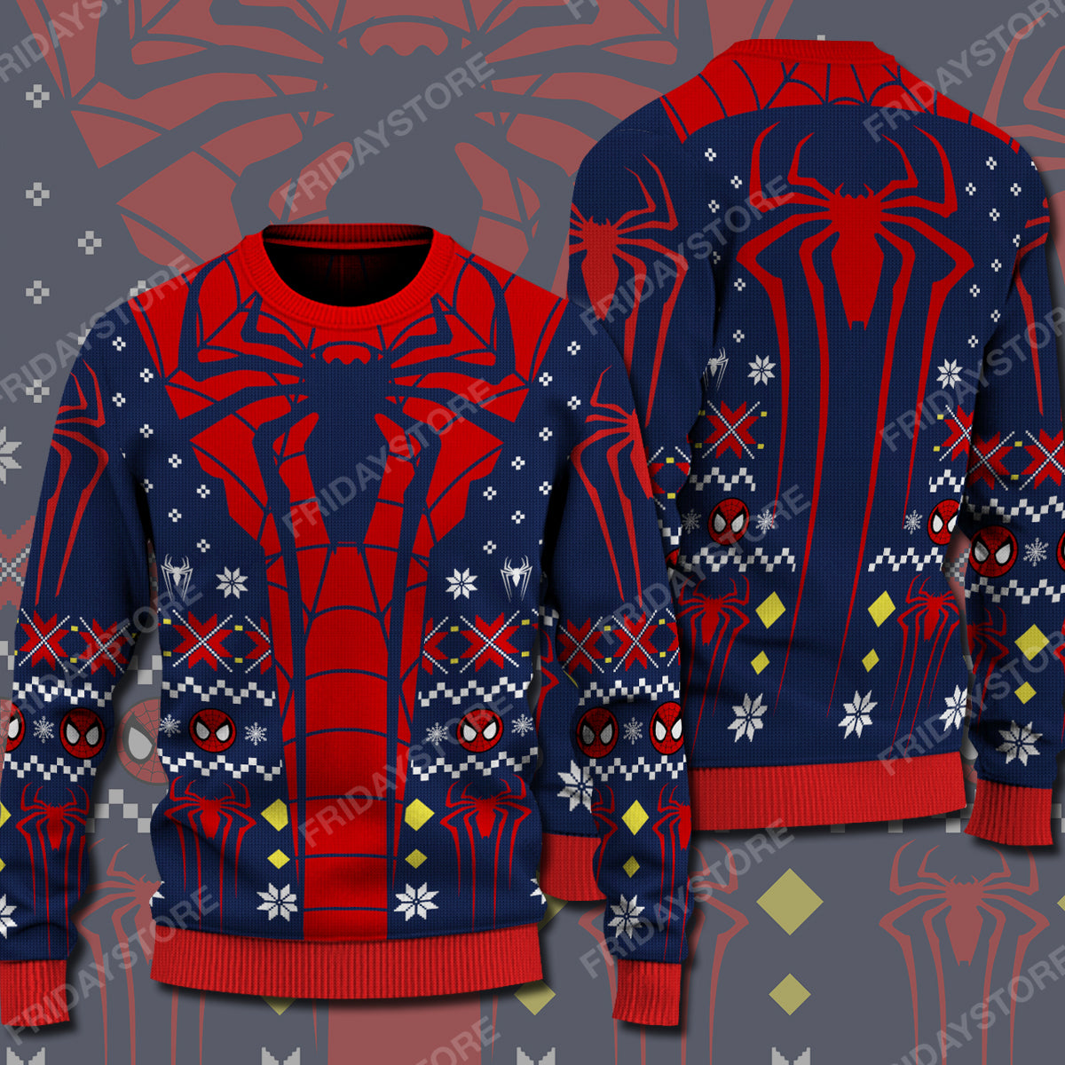 Unifinz Mv Ugly Sweater Mv Amazing Spider Christmas Sweater Cool Spiderman Sweater 2022