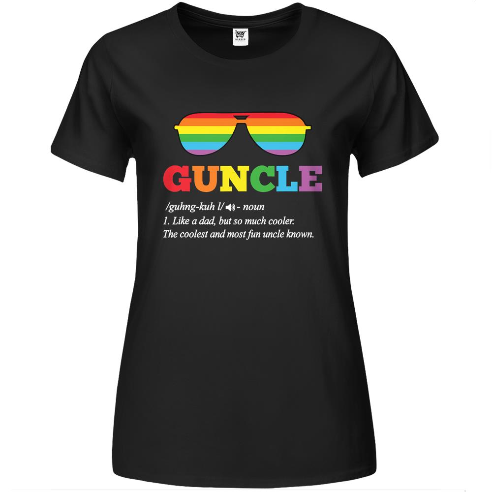 Guncle Gift Gay Uncle Pride Rainbow Lgbt Uncle Premium Womens T Shirts