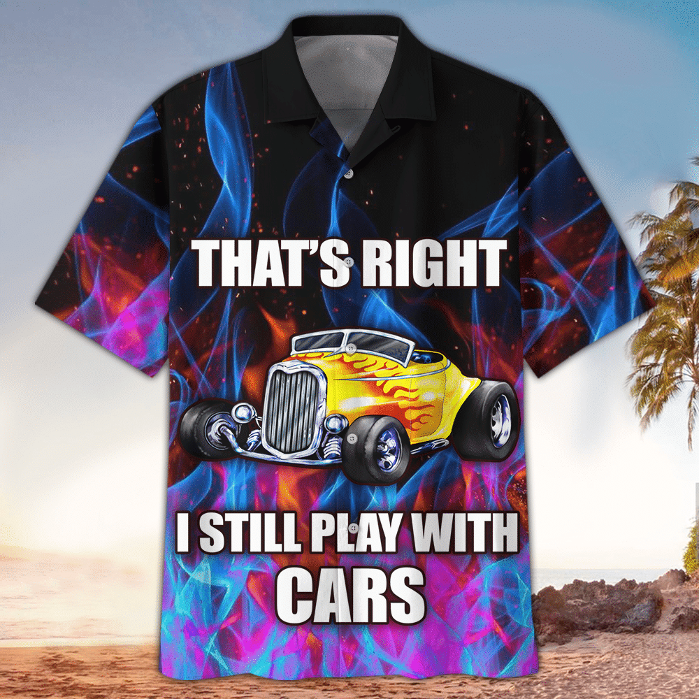 Hot Rod Hawaii Button Up Shirt Aloha Ha43147