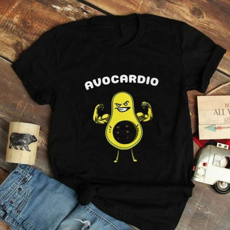 Avocardo  Vegan Fitness Workout Joke Slim Fit T-Shirt