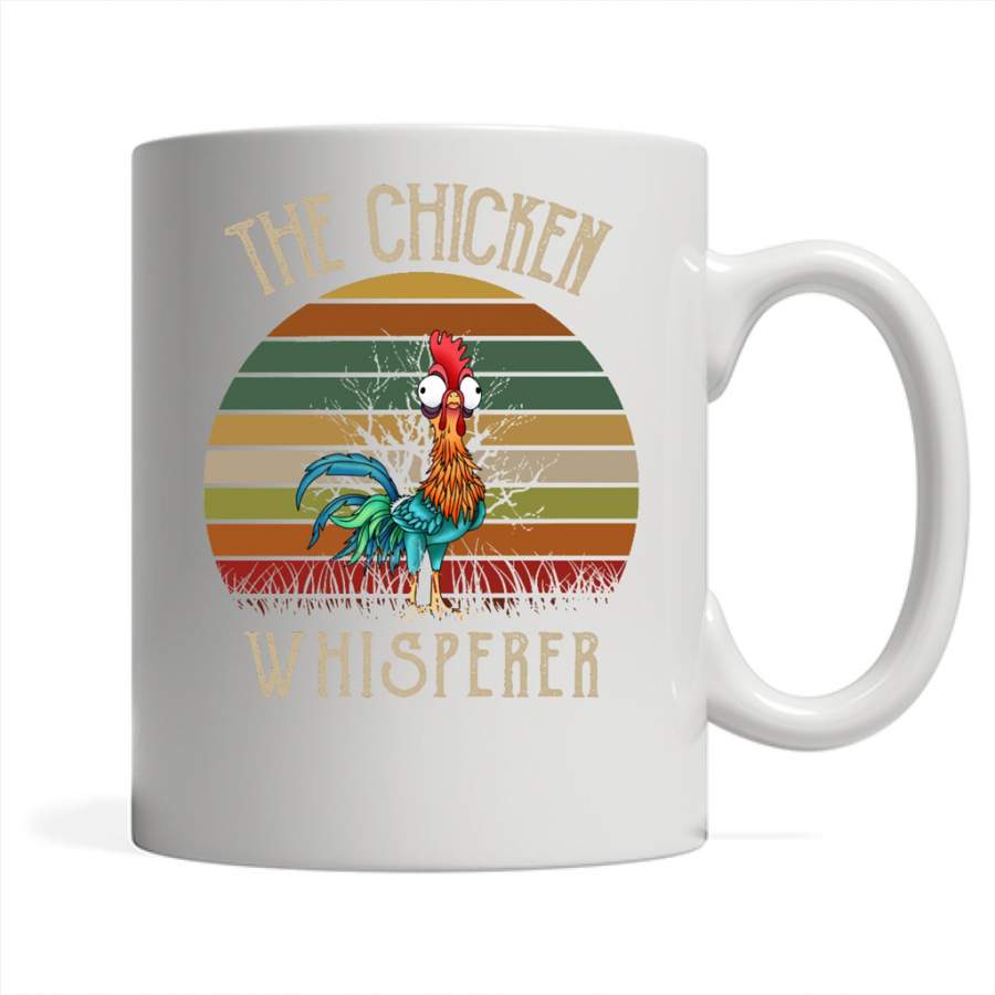 The Chicken Whisperer Classic Vintage Retro Design – Full-Wrap Coffee White Mug