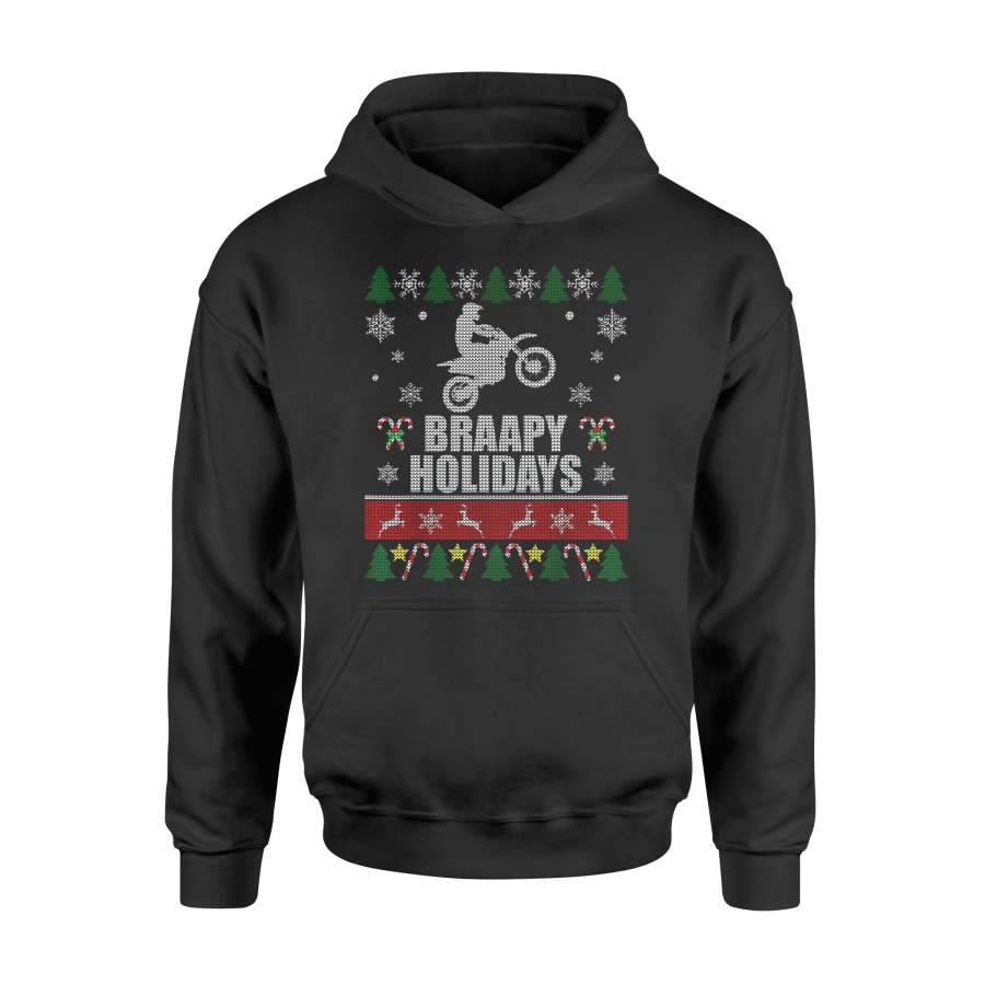 Christmas gift idea Braapy Holidays Motocross Ugly T-Shirt – Standard Hoodie