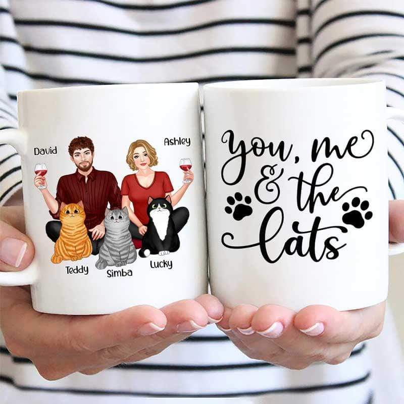 You Me The Cats Pretty Gift For Couple Personalized Mug