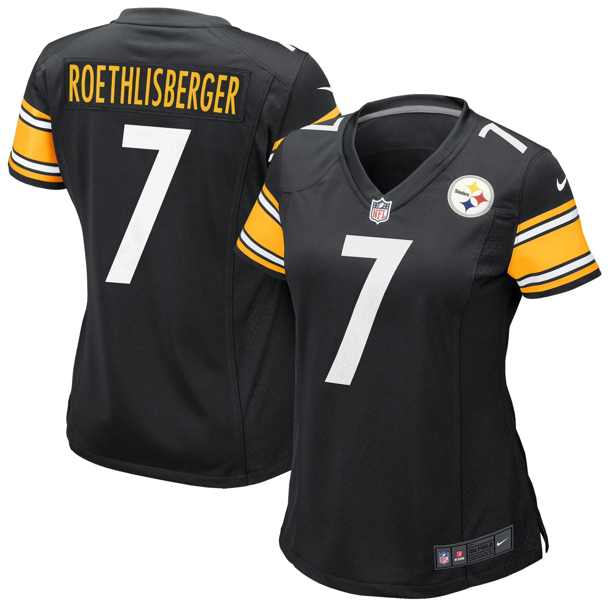 Ben Roethlisberger Pittsburgh Steelers Womens Team Game Jersey – Black NFL