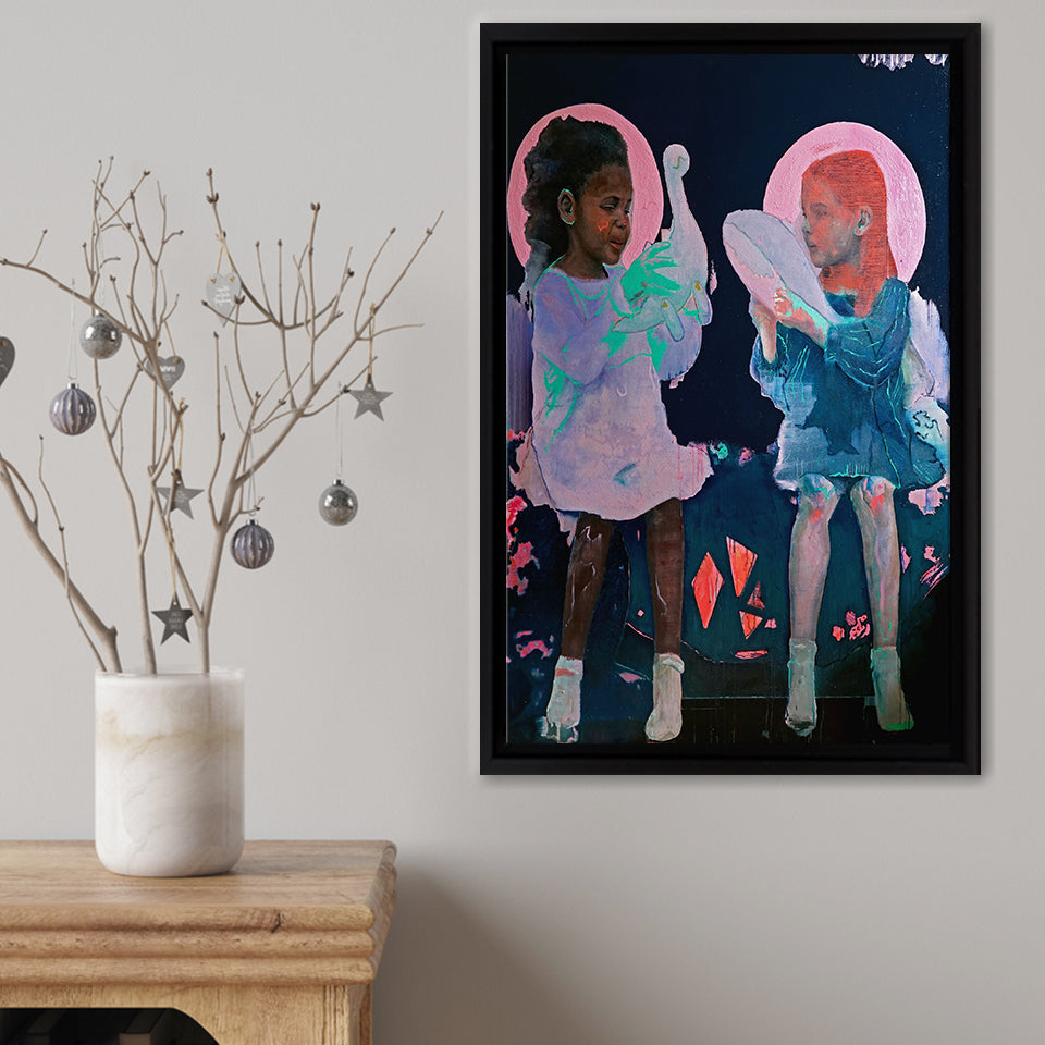 Sleepover Framed Canvas Print – Canvas Painting, Canvas Art, Wall Art, Wall Decor