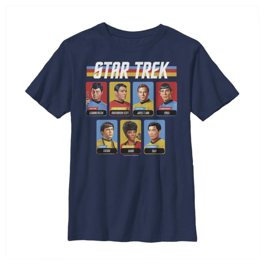 Star Trek Boy’s Rainbow Playing Cards  T Shirt