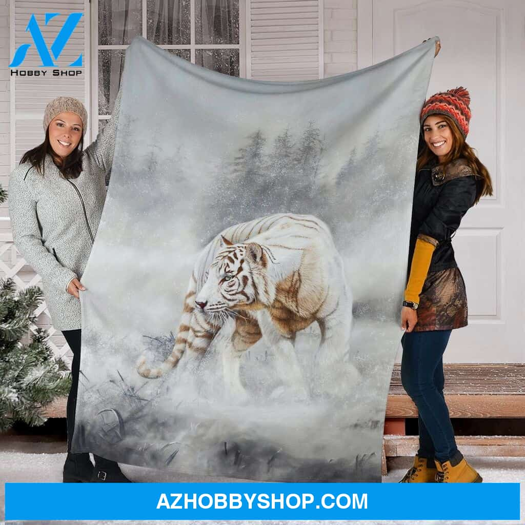 Cool Bengal Tiger Fleece Blanket