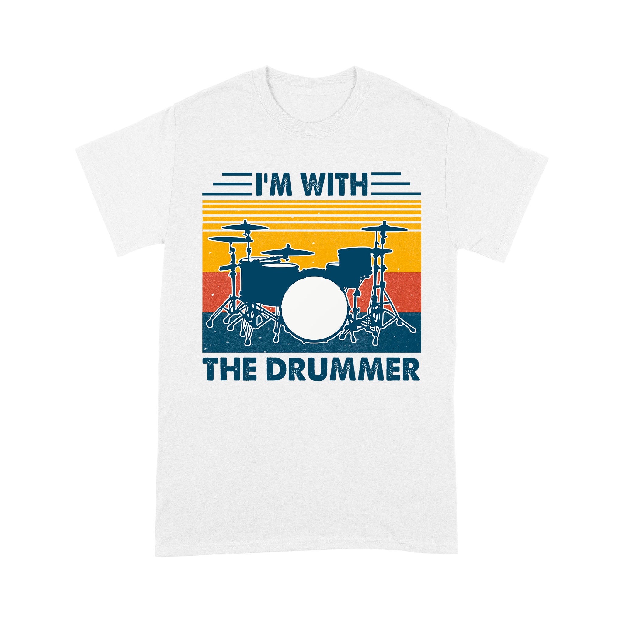 Vintage I’M With The Drummer Instrument Music Lovers Standard Men – Standard T-Shirt