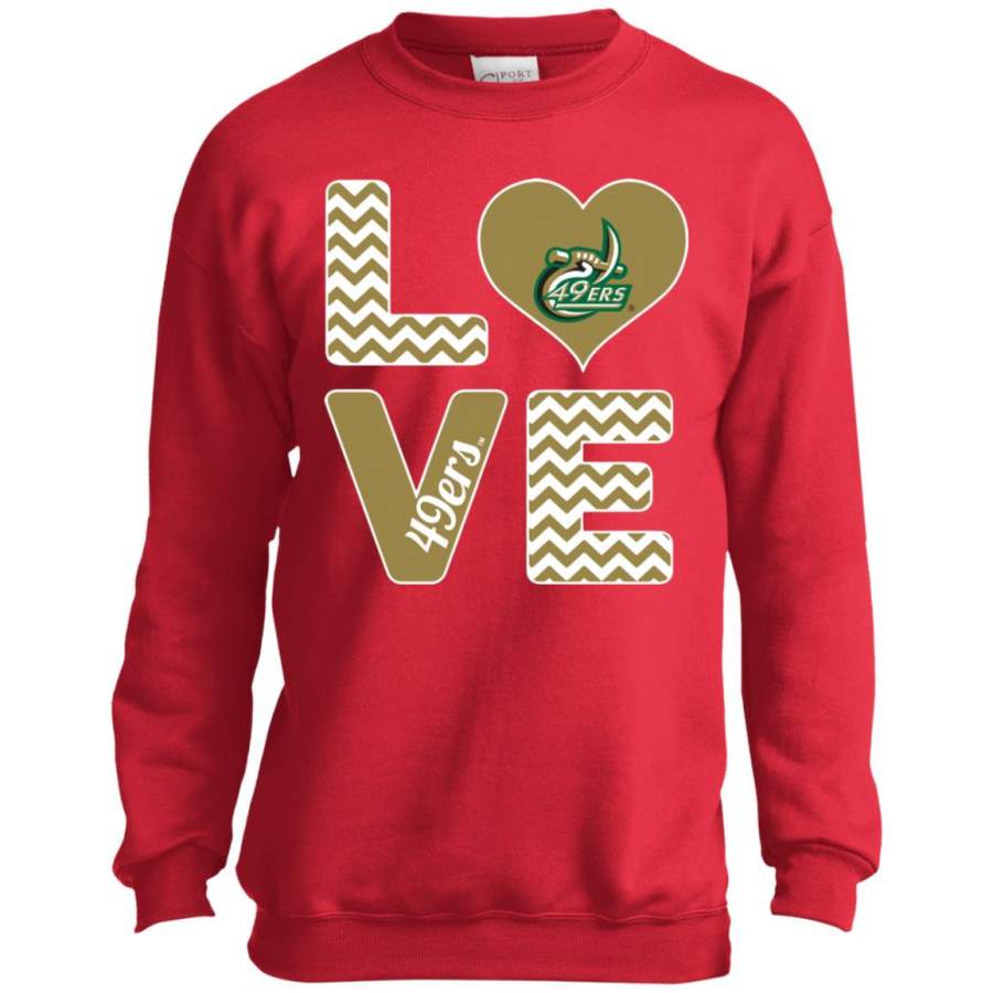 Stacked Love UNC Charlotte 49ers Youth Kids Sweatshirt