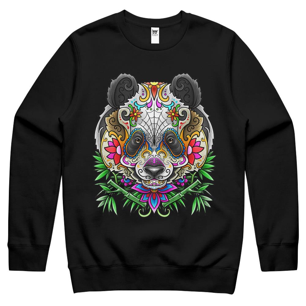 Panda Bear Sugar Skull Day Of The Dead Shirt Dia De Muertos Crewneck Sweatshirt