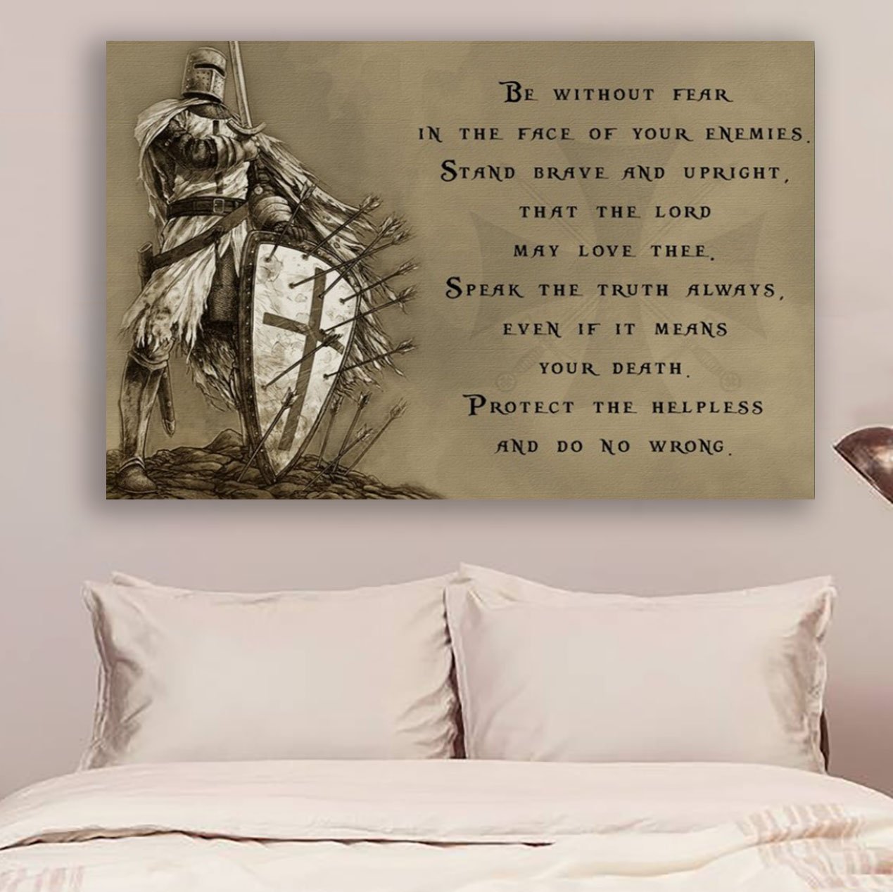 knight templar Canvas and Poster be without fear wall decor visual art