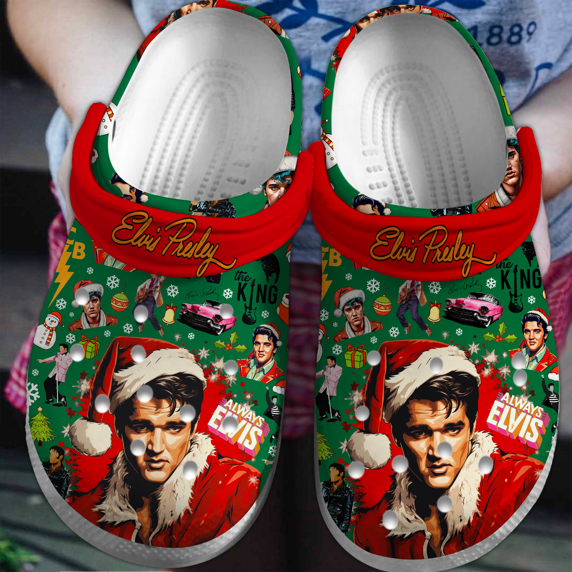 Elvis Presley Music Crocs Crocband Clogs Shoes Comfortable For Men Women and Kids 4