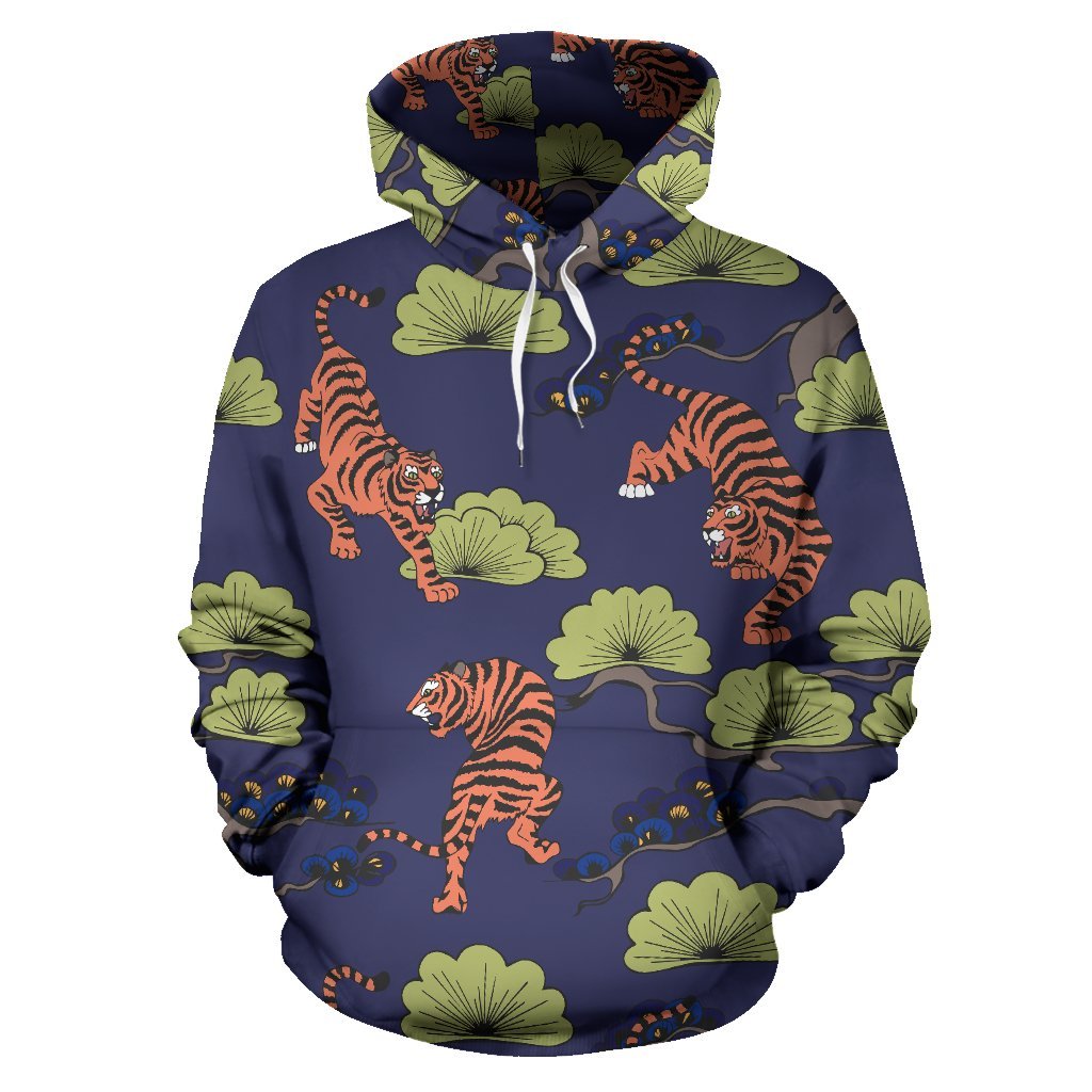 Tiger Pattern Japan Style Pullover Hoodie