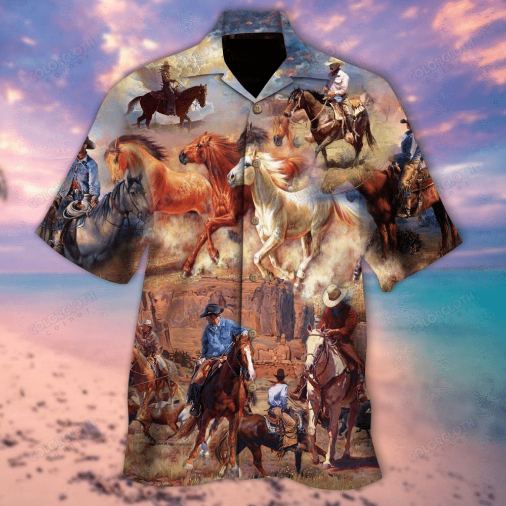 Vintage Cowboy Hawaii Shirt Ha47508