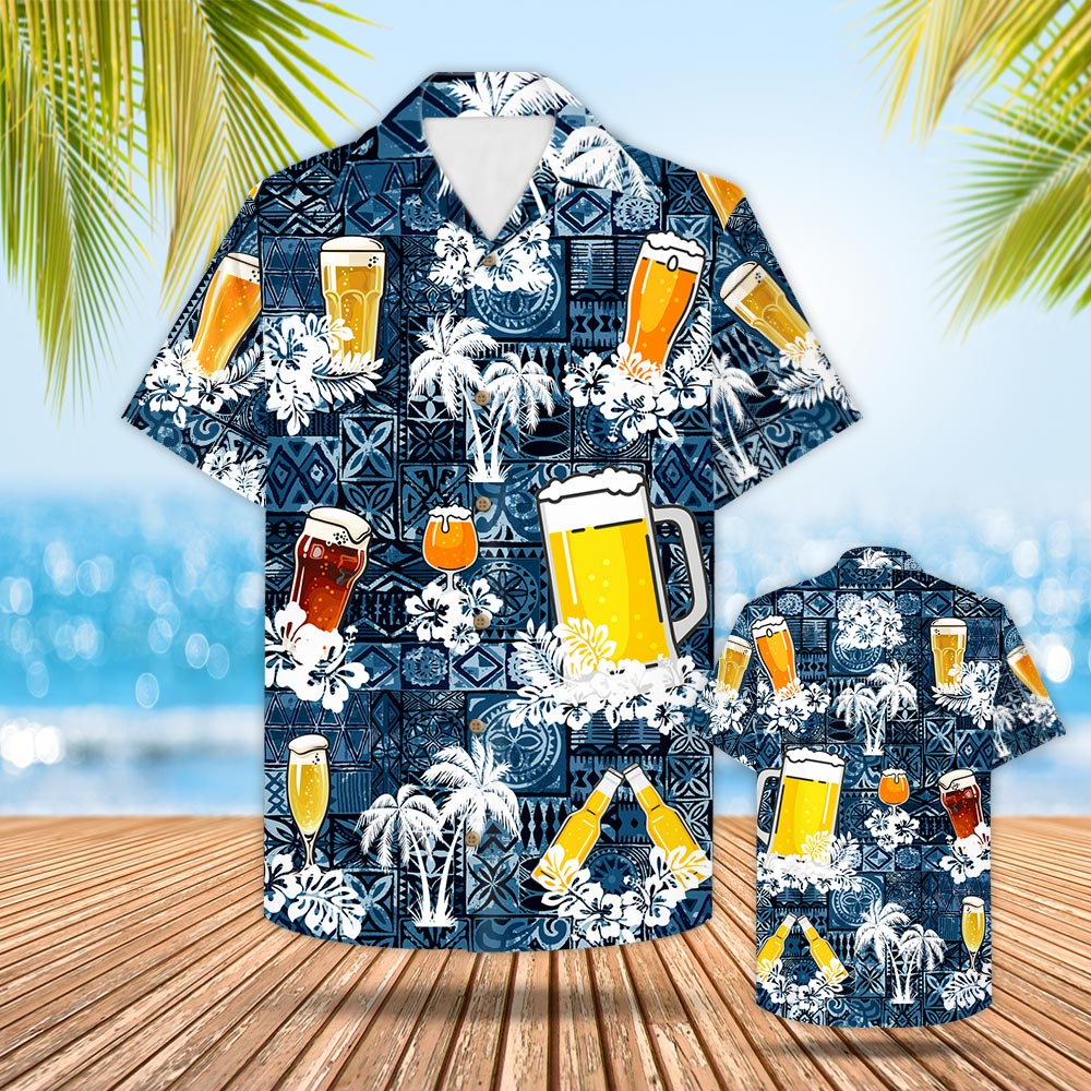 Beer Hawaii Shirt Style Blue Drinking Lover Gift Phts Ha2158