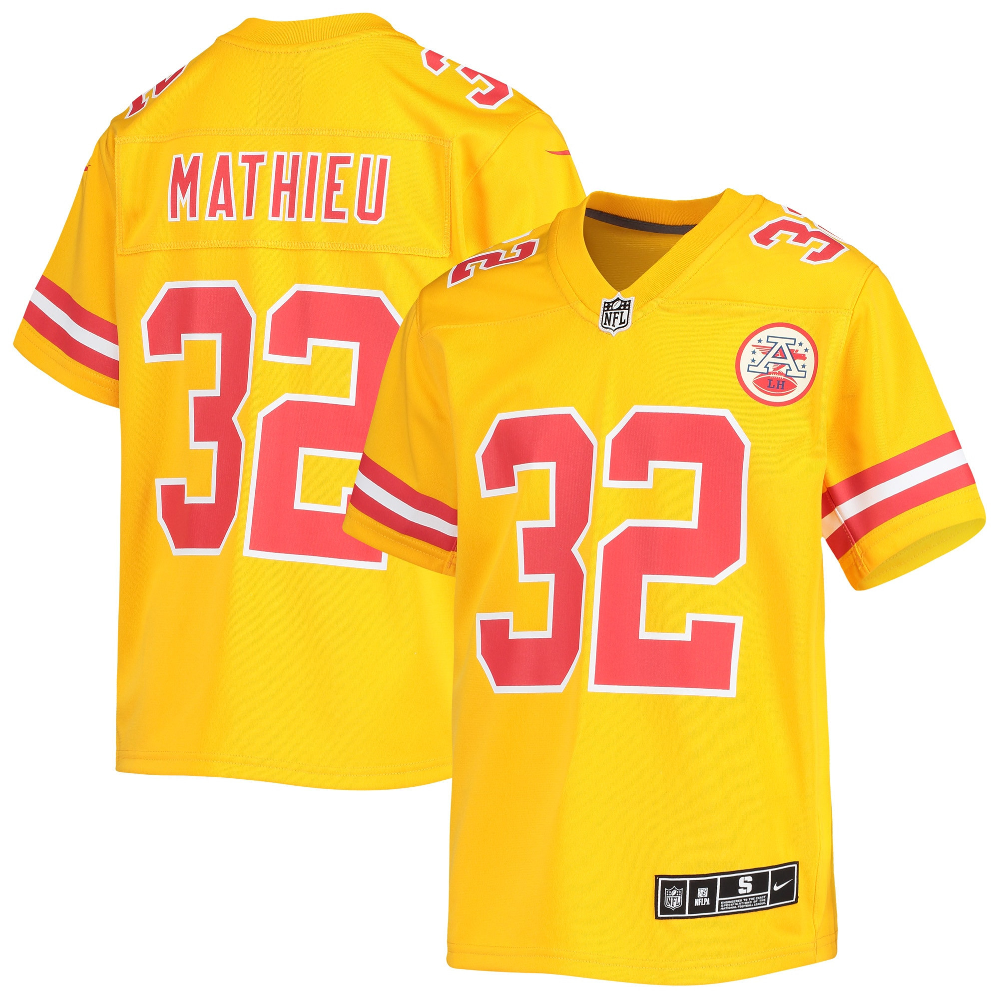 Tyrann Mathieu Kansas City Chiefs Inverted Team Game Jersey – Gold NFL