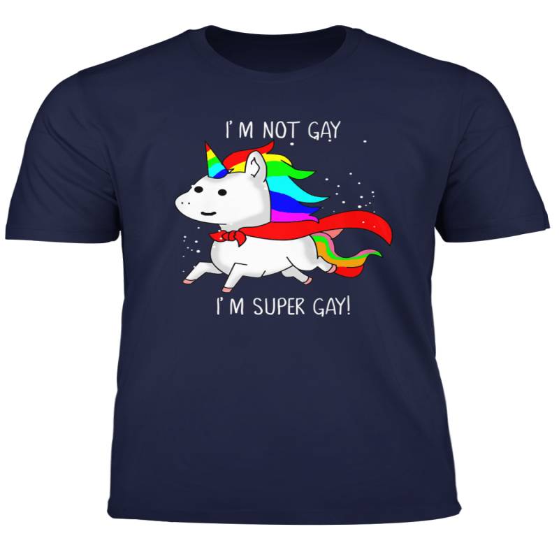 Pride Lgbt Unicorn I M Not Gay I M Super Gay Cute T Shirt