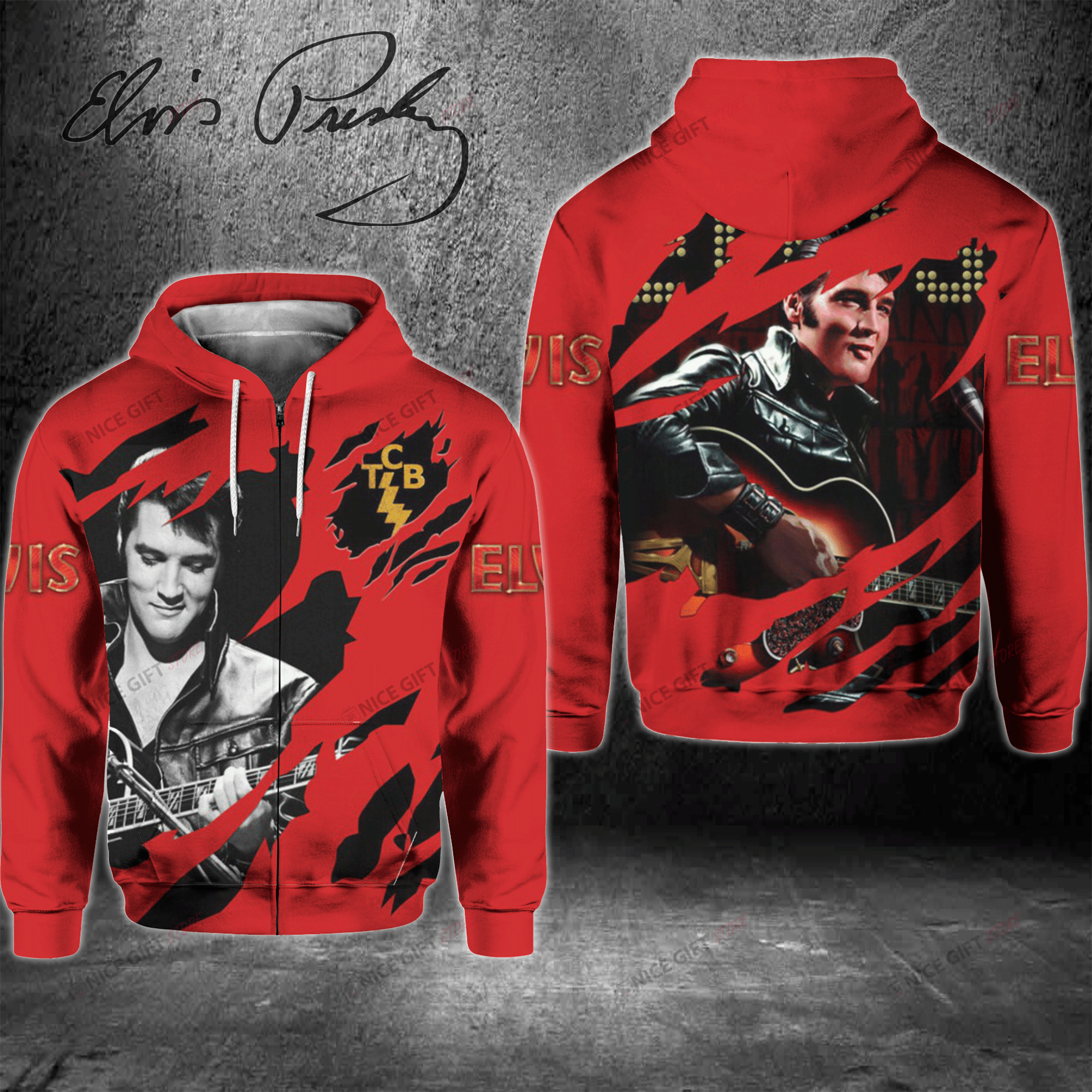 Elvis Presley Zip Hoodie 3D 3Zh-W3Z9