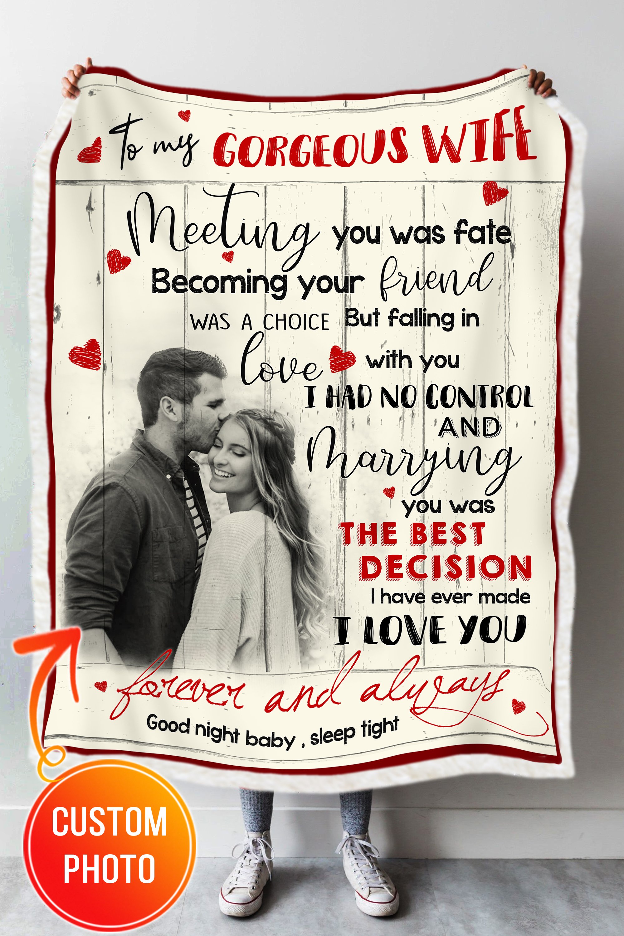 Stunning Gift Custom Photo Blanket Gift Idea For Wife Personalized Blanket Romantic Gift For Her –