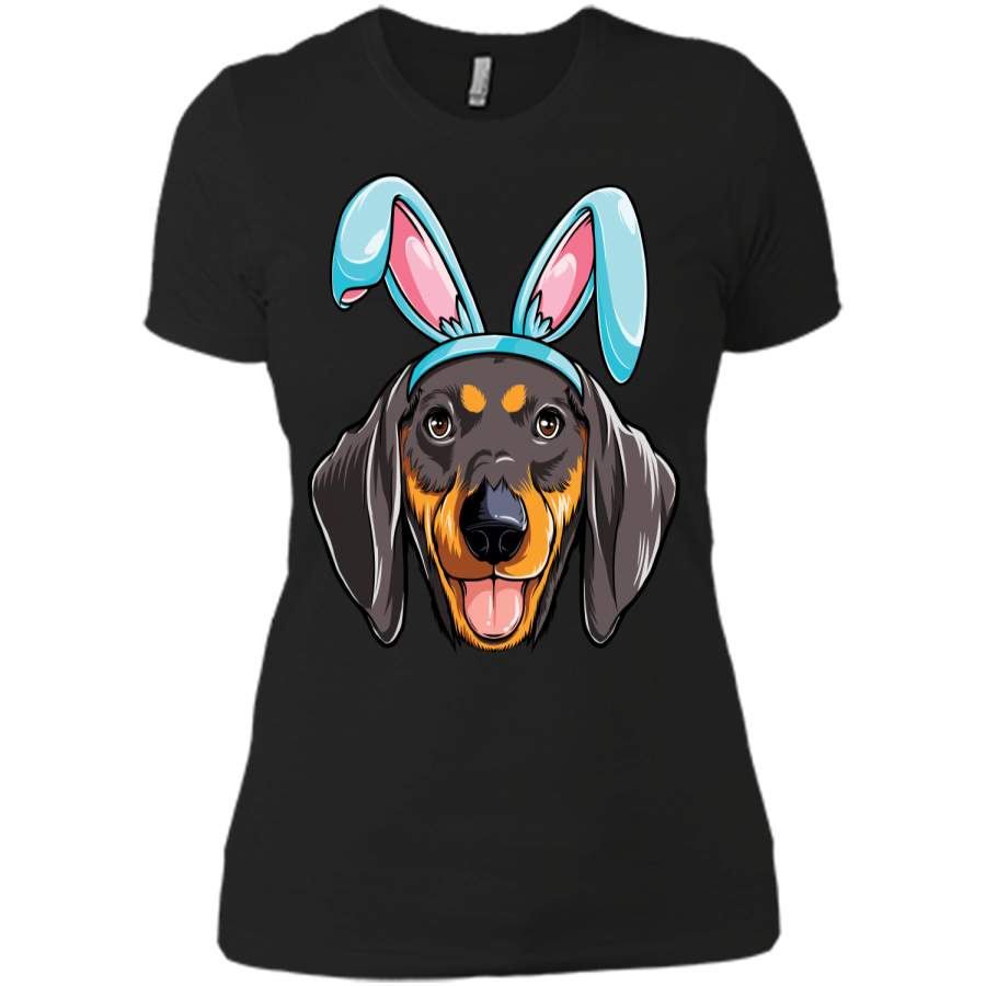 Easter Bunny Dachshund T shirt Dog Boys Girl Kids Men Women Next Level Ladies Boyfriend Tee