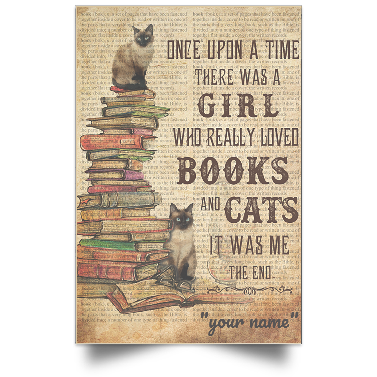 Aeticon Gifts Personalized Books And Cats Once Upon A Time Canvas Mom Dad Gift Home Decor