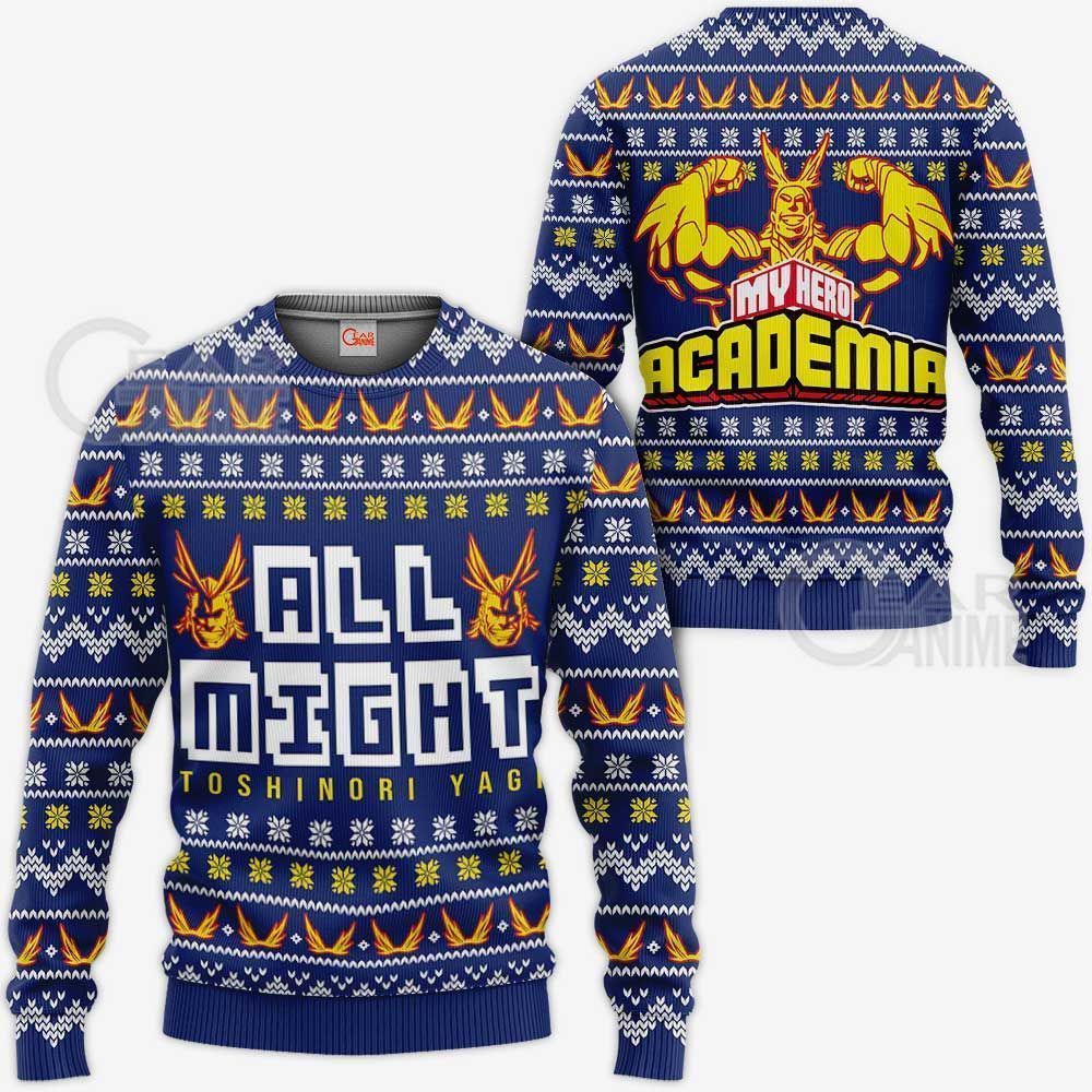 All Might Ugly Christmas Sweater My Hero Academia Anime Xmas Shirt