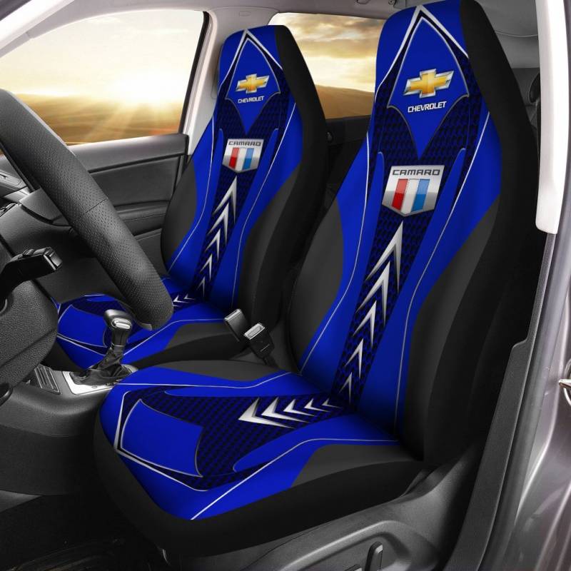 Chevrolet Camaro NTA Car Seat Cover (Set of 2) Ver 2 (Blue)