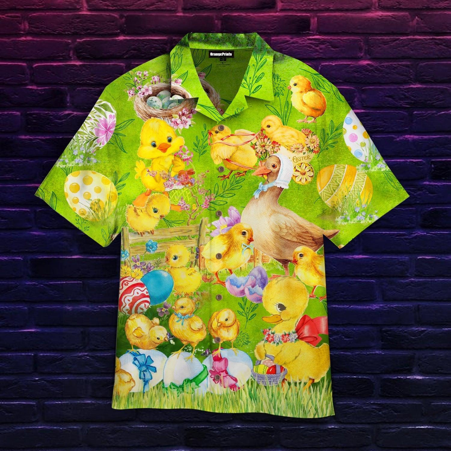 Hey Duck Happy Easter Day Hawaiian Shirt