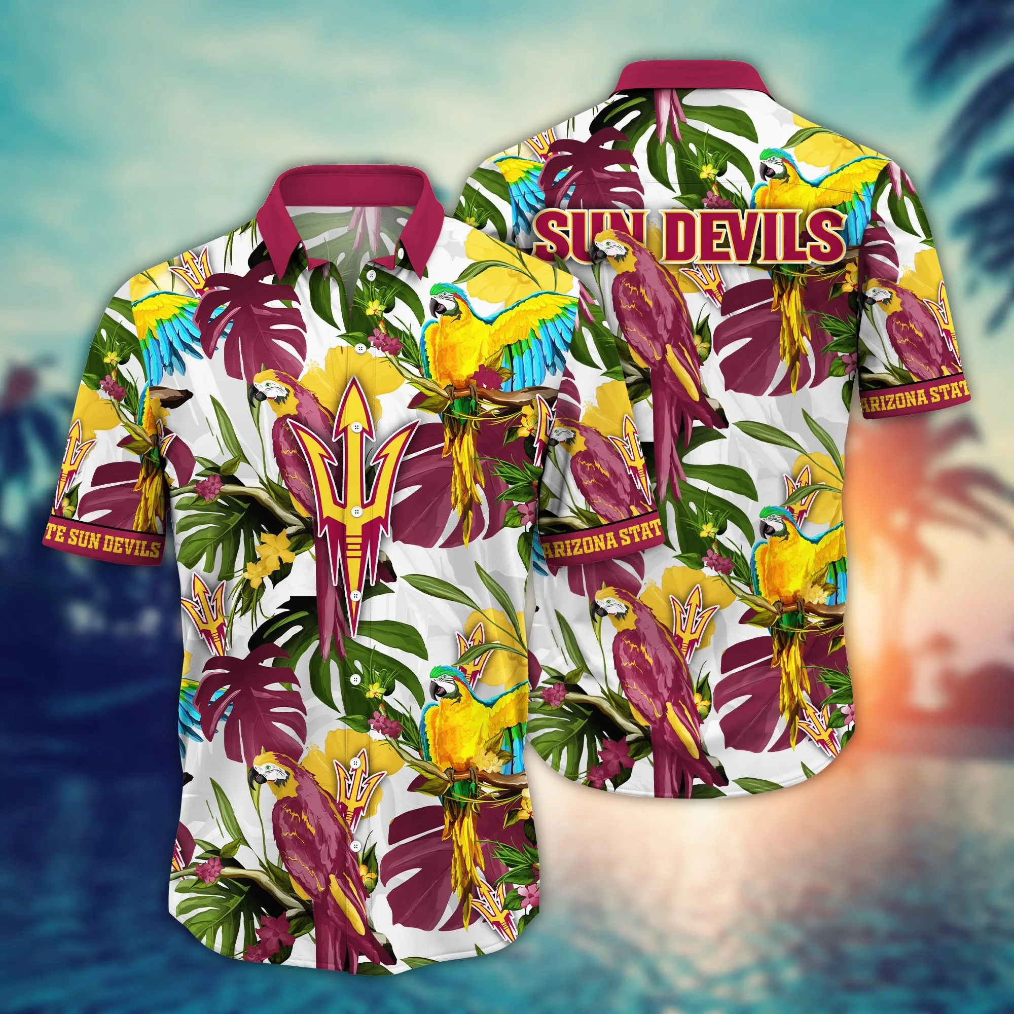 Arizona State Sun Devils NCCA Hawaiian Shirt Hikingtime Aloha Shirt