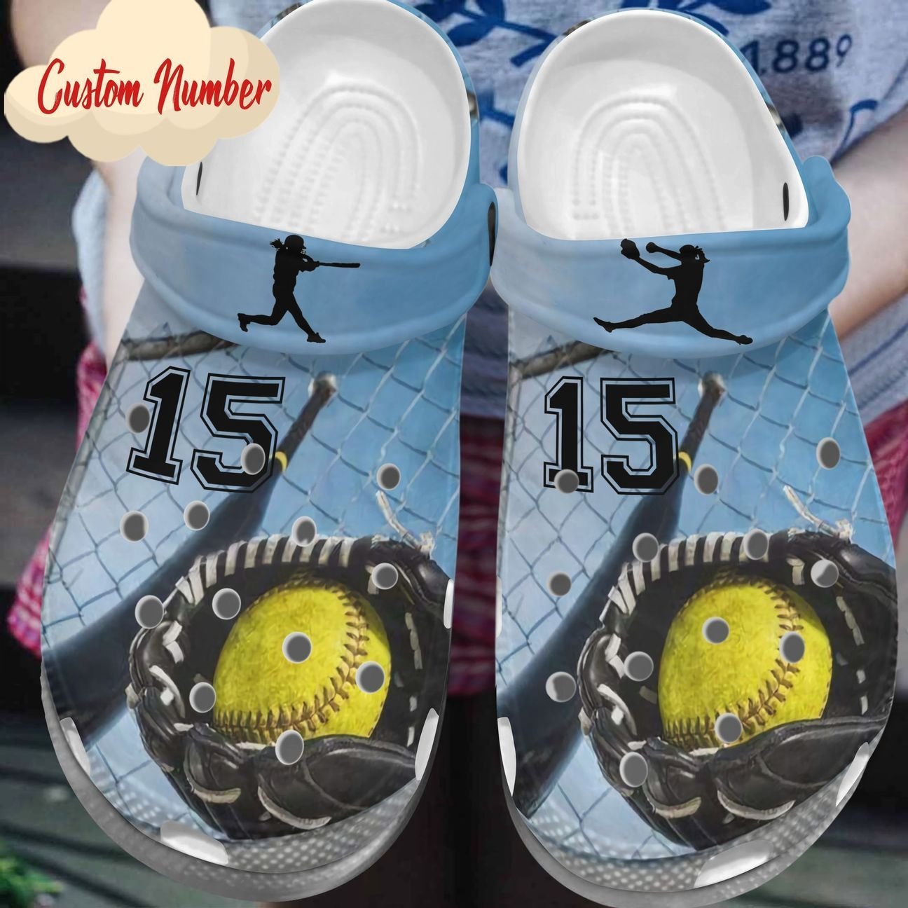 Softball Personalize Clog, Custom Name, Text, Fashion Style For Women, Men, Kid, Print 3D Cool Player