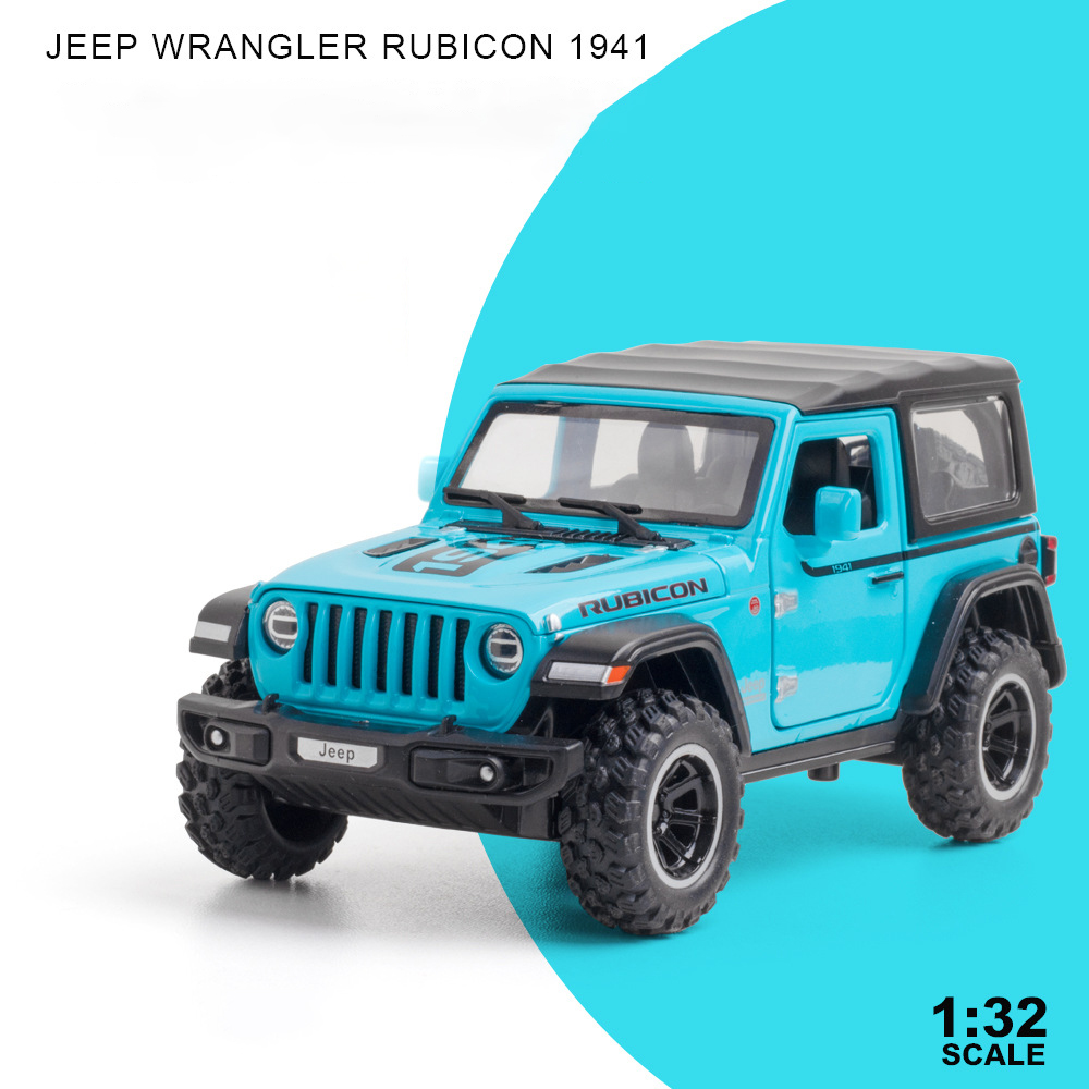 1:32 Jeeps Wrangler Rubicon 1941 Off-Road Alloy Car Diecasts & Toy Vehicles Car Model Sound and light Car Toys For Kids Gifts alx