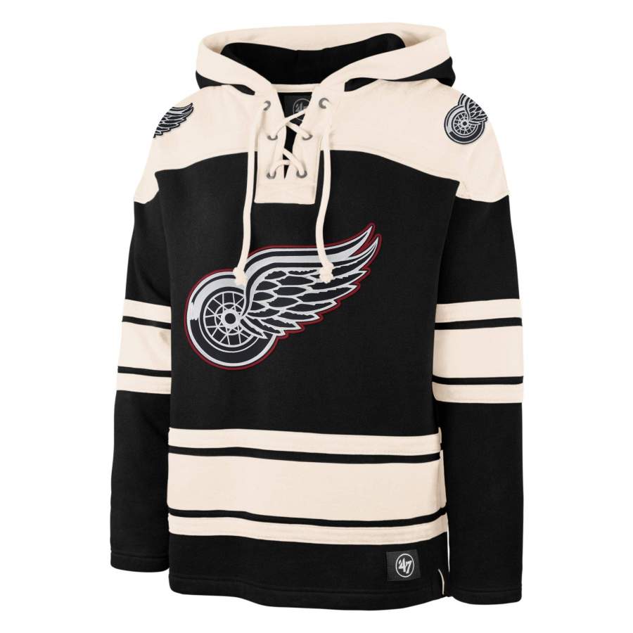 Detroit Red Wings Midnight Superior ’47 Lacer Hoodie Unisex 3D All Over Print