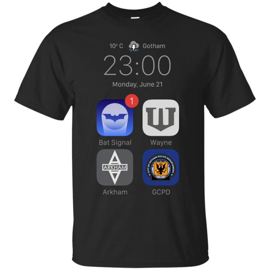 BATMAN – Batman screen apps T Shirt & Hoodie