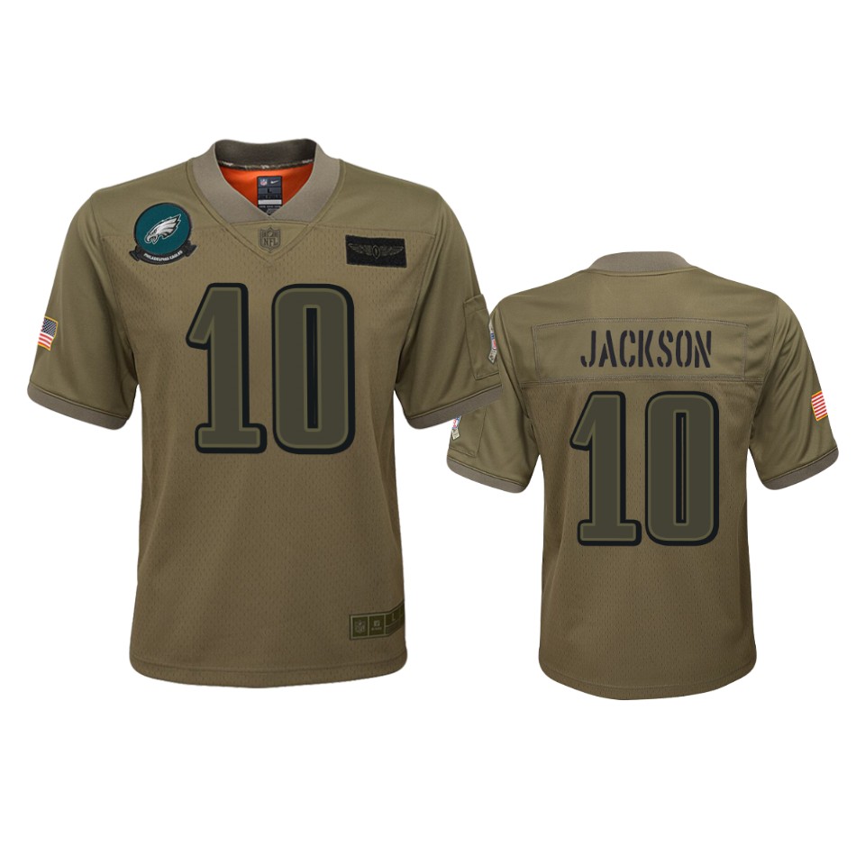 Youth Philadelphia Eagles Desean Jackson Camo 2019 Salute To Service Game Jersey