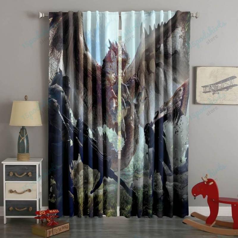 3D Printed Night Argent Style Custom Living Room Curtains