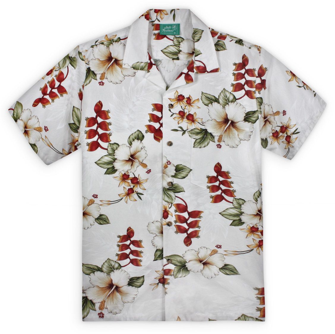 Heliconia Hideaway White Amazing Design Hawaii Shirt Ha92960