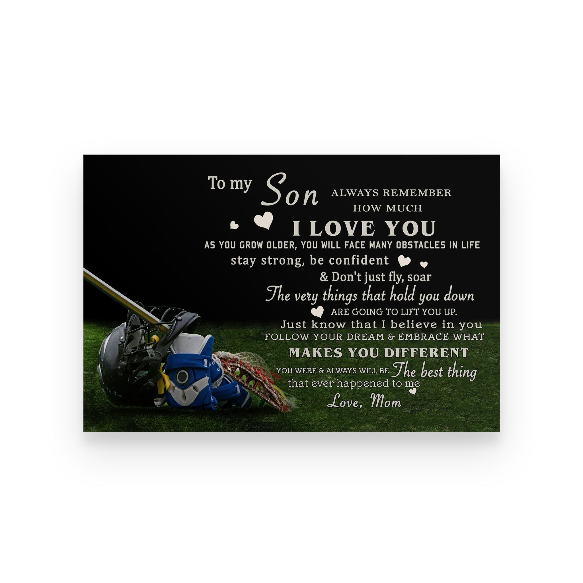 Hockey poster mom to son always remember how much I love you