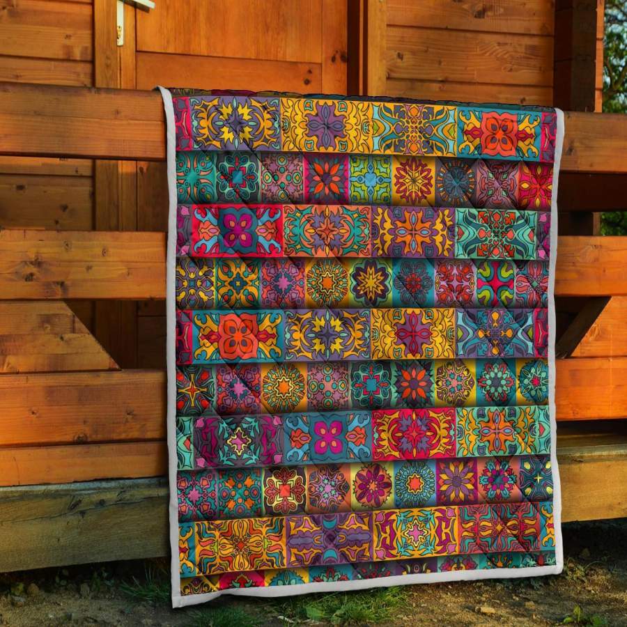 Rectangle Mandala Bohemian Pattern Print Quilt – Justbeperfect_Shop