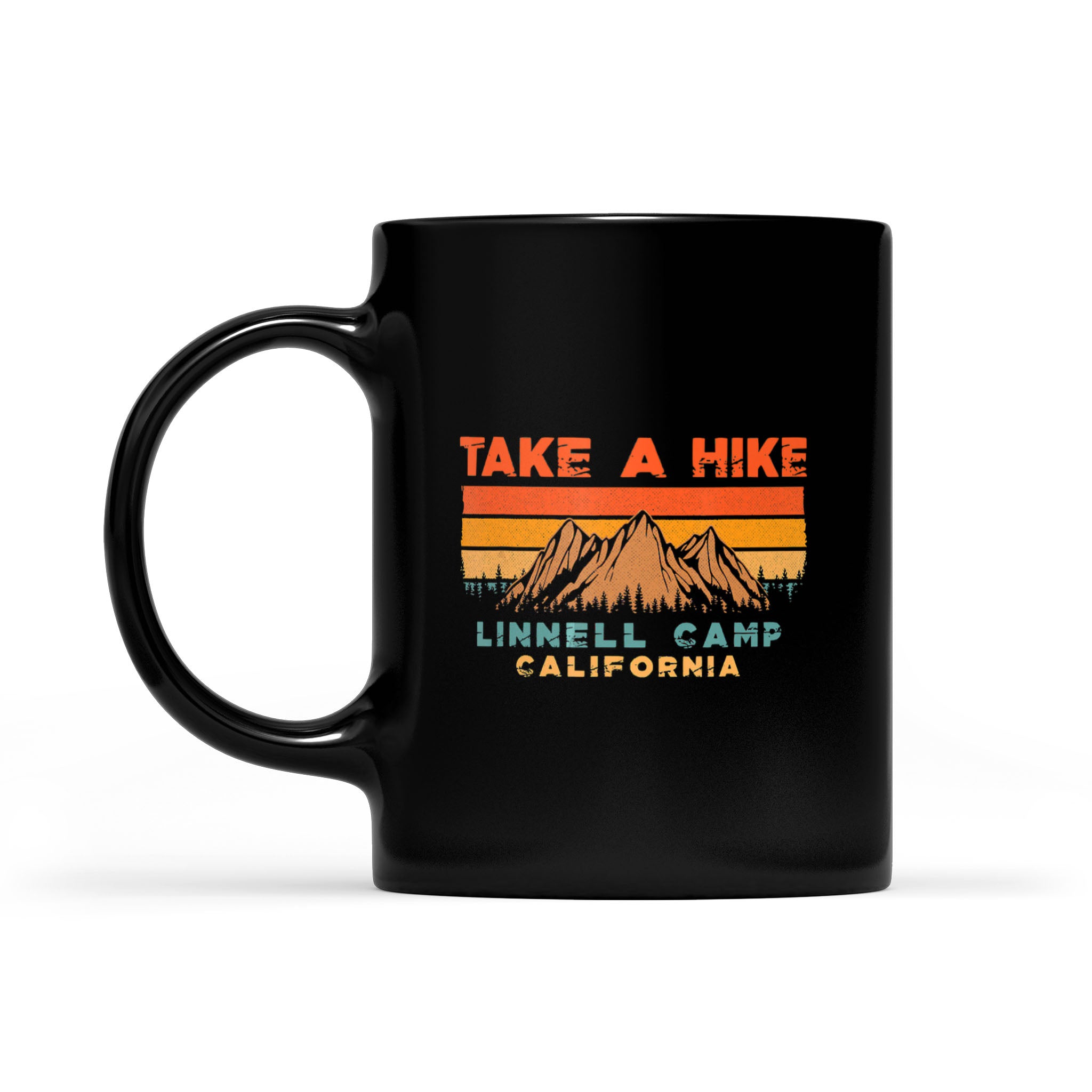 California Vintage Take A Hike Linnell Camp – Black Mug