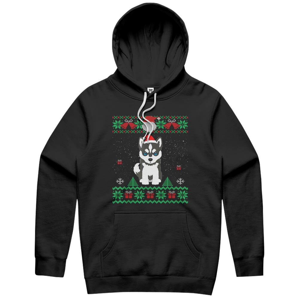 Siberian Husky Dog Lover Ugly Christmas Sweater Puppy Lover Hoodie