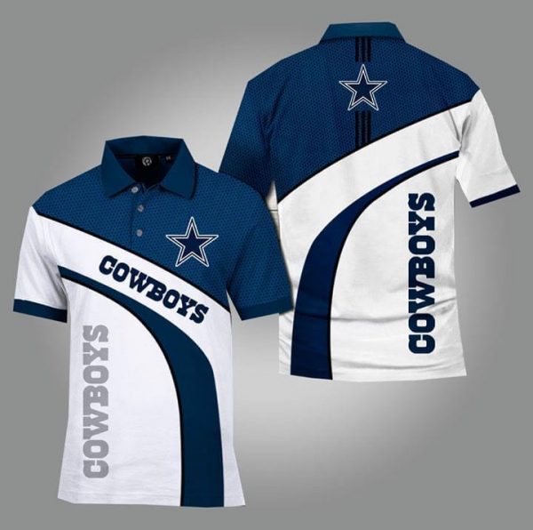 Dallas Cowboys Polo Shirt Pl08 Mens 3D