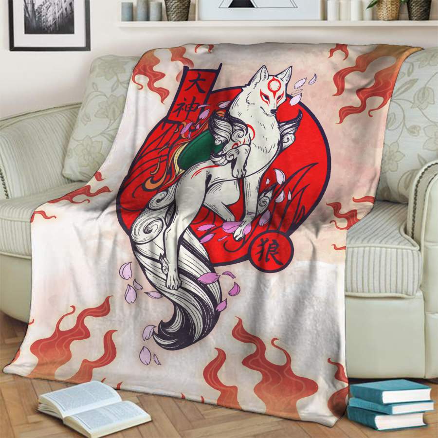 Okami Fox 3D Throw Blanket