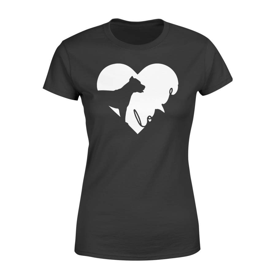 Love Pitbull print women T shirt design – IPH390